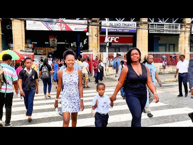 Touring Independence Square to City Gates in Downtown Port of Spain Trinidad 🇹🇹 4K