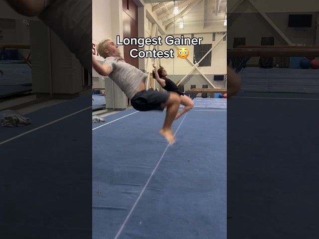 Divers vs. gymnasts gainer contest 🤯 #gymnast #olympics #gymnastics #flip #gainer #parkour #diver