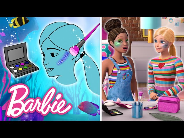 Mermaid Makeup Tutorial With Barbie! 🧜‍♀️ | Barbie Vlogs