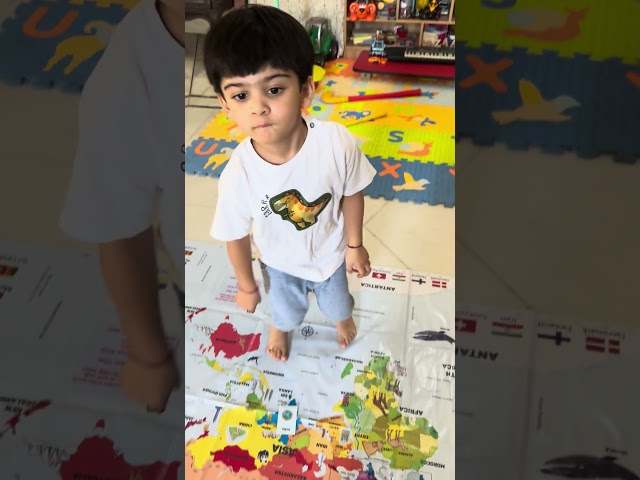 CocoMoco Kids World Map for Kids - Wall Poster for Room Decor - 3 x 2 feet