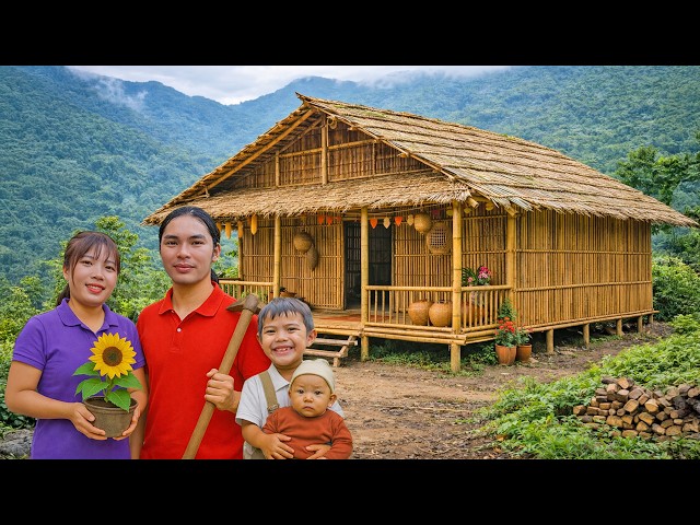 Move to a New Land: Building a New Bamboo House for Shelter - Simple Forest Life | SURVIVAL ALONE
