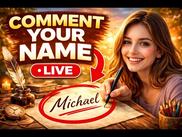 LIVE NOW 🔴 I Write Your Name – Comment Fast! #Live #foryou