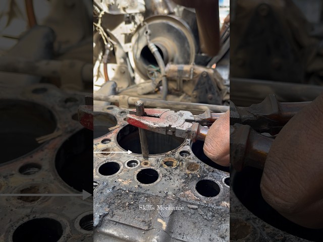 How Sleeve liner Cutting & removal #mechanic #shorts #workshop #engine #fypyoutube #tools #viral