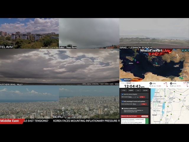 🔴 LIVE ALERT: Middle East War Escalation | Beirut, Jerusalem, Tel Aviv, Haifa – Multi-Cam 24/7