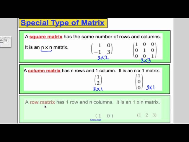 A-Level Maths Edexcel Matrices (1) - FP1 Edexcel Maths A-Level