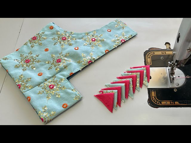 Simple And Easy Blouse Design | Blouse Back Designs | Cutting And Stitching Back Neck Blouse Design