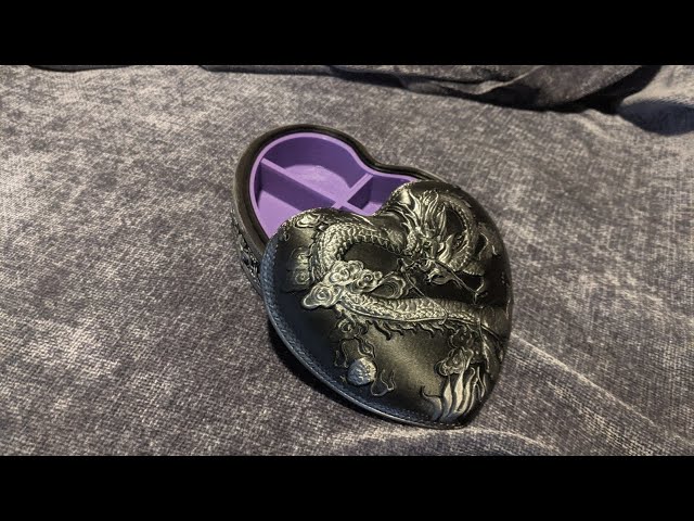3d printing time-lapse Dragon heart jewelry box for Valentines day