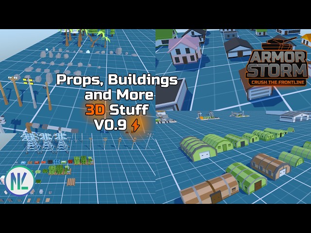 PROPS, BUILDINGS, MORE 3D! Armor Storm V.9 Devlog 9