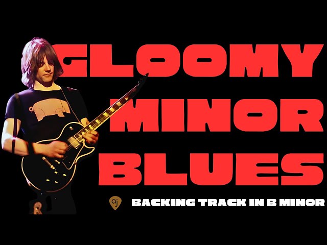 🎸🎸 Gloomy B Minor Blues Jam | Guitar Backing Track