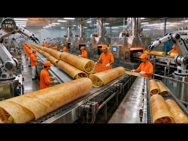 Inside a Modern Indian Dosa Factory -- From Rice-Lentil Batter to Perfect Thin Dosas (Full Process)