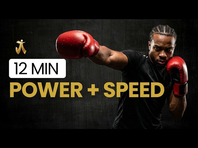 12 MIN BOXING INTERVAL WORKOUT | POWER + SPEED | BEGINNER | NO EQUIPMENT