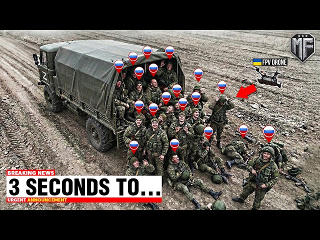 Ukrainian FPV Drone Spotted a Truck Full of Russian Troops - And THIS Happened...
