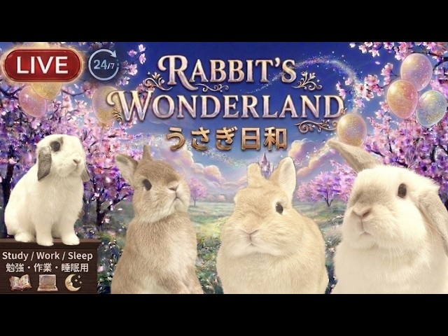 24/7 Rabbit Live Cam 🐰 25 Rabbits Lofi | うさぎ日和🐰25羽と暮らす24時間ライブ