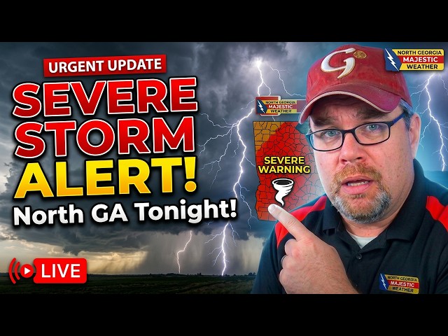 North Georgia Severe Weather Coverage -  7pm EDT - Mar 9th, 2026  #liveweather #livenews