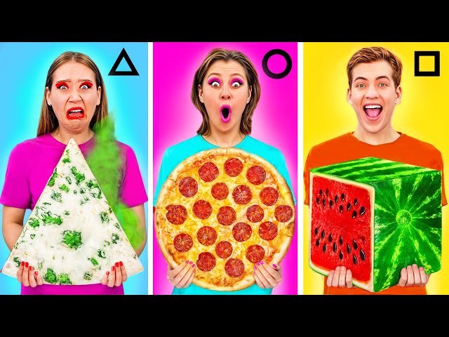 ज्यामितीय आकार भोजन चैलेंज | रसोई युद्ध PaRaRa Challenge