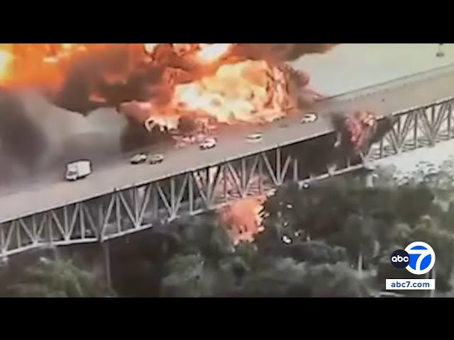 Fuel truck explosion on bridge over Panama Canal kills 1