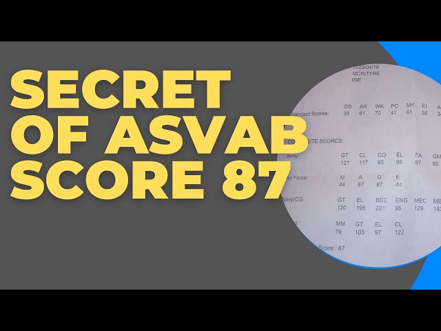 ASVAB Test Score 87 | How to Score High on ASVAB Test 2023  #howtopassasvabtest #howscorehighonasvab