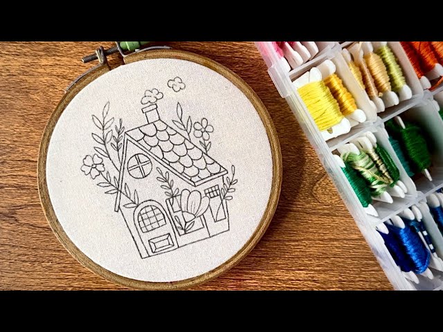 Floral home embroidery tutorial || Hand Embroidery for Beginners - Let’s Explore 