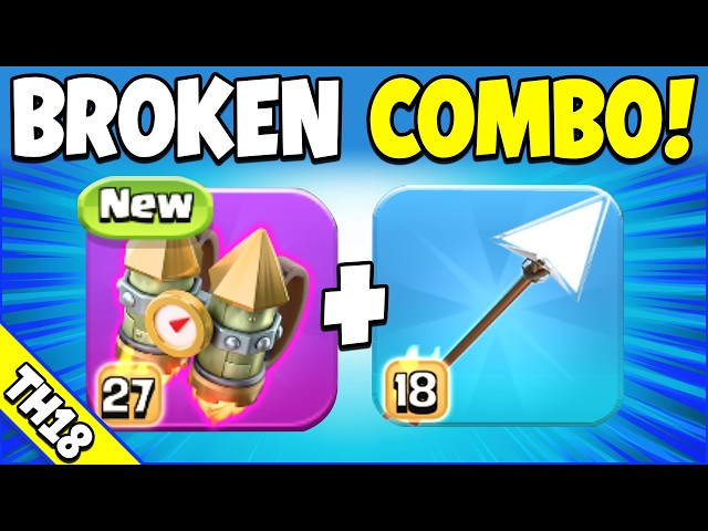 Rocket Backpack + Giant Arrow + EQ = BROKEN! Best TH18 Attack Strategy (Clash of Clans)
