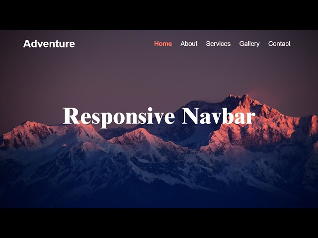 Responsive Navigation Bar Using HTML & CSS | Responsive Navbar Tutorial | Website Header Design
