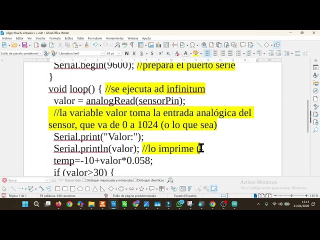 Arduino C++ Secuencia y Condición IF simple CDYPC1BACH IES Monterroso