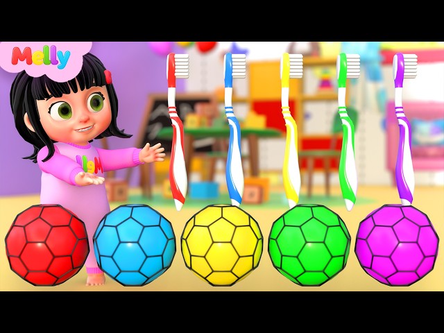 Color Squish Ball Finger Family | Melly Nursery Rhymes & Kids Songs