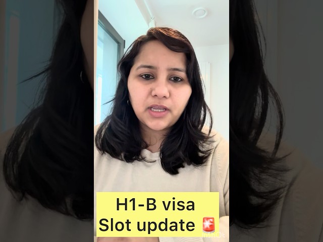 Latest slot updates on H1B Visa 2026