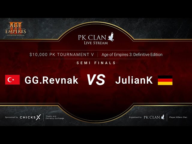 PK Tournament V | $10,000 — Semi Finals: GG.Revnak vs. JulianK | Age of Empires 3: DE