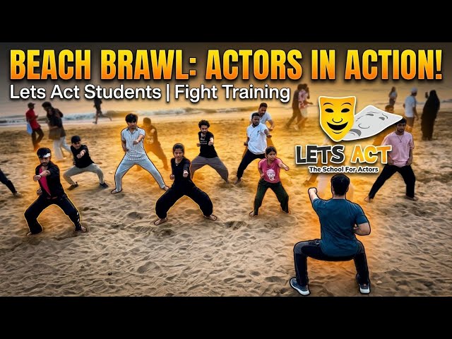 Fight Training at beach | Students of Lets Act 