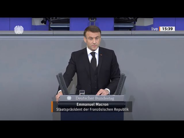 Französischer Präsident Macron spricht bei Staatsakt für Wolfgang Schäuble
