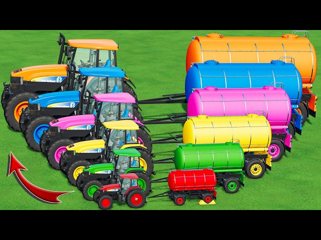 CAN THEY REACH THE TOP? MINI & BIG TRACTORS SPIRAL GARAGE TRANSPORT!