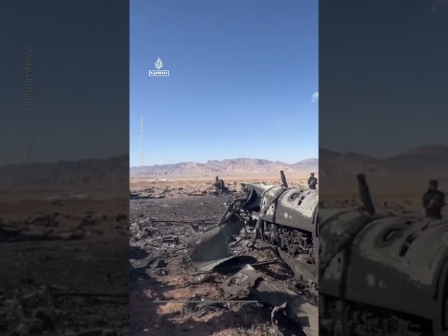 Aerial footage shows wreckage of US aircraft in Iran