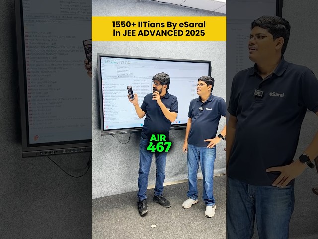 Shocking JEE Advanced Result 🤯📈| Power of eSaral 🔥| IIT Motivation #shorts #esaral #iit #jee