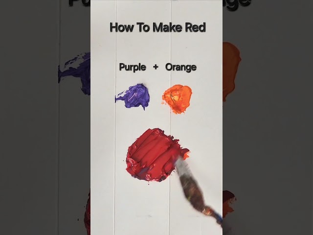 How to make Red Colour #colormixing #oddlysatisfying #redpaint #asmr #asmrart