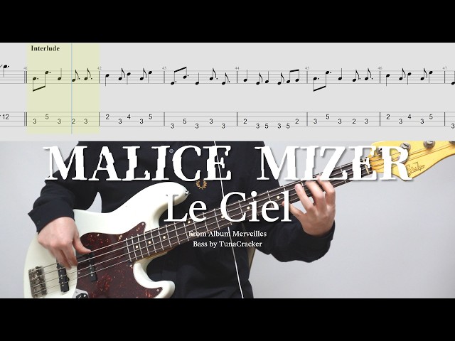 Visual Kei Bass Groove│MALICE MIZER - Le Ciel | BASS TAB