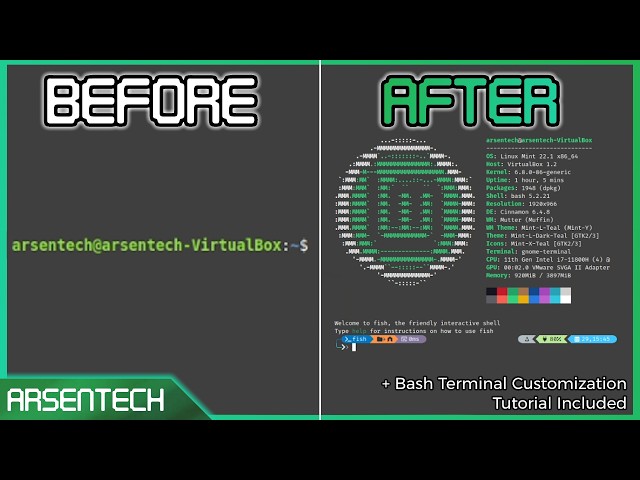 Make Your Linux Mint Terminal Look Modern! (Fish + Oh My Posh + Bash)