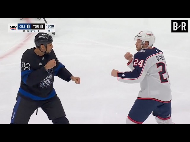 NHL Fight of the Year?! Ryan Reaves & Mathieu Olivier Drop the Gloves for Heavyweight Showdown