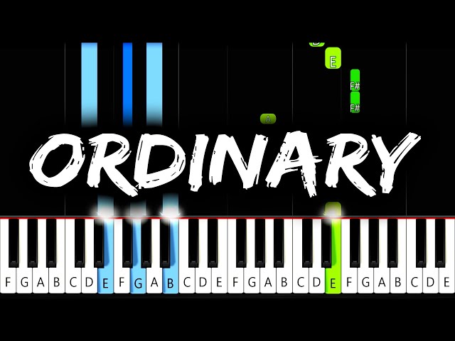 Alex Warren - Ordinary - Piano Tutorial