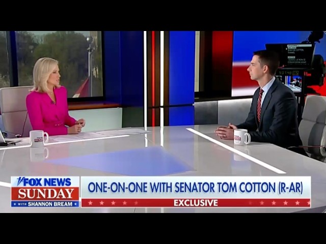 March 29, 2026: Cotton joins Fox News Sunday