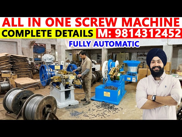 Full Automatic Screw Making Machine 😍👌 | Screw Making Machine Price | M: 9814312452 | Screw Business
