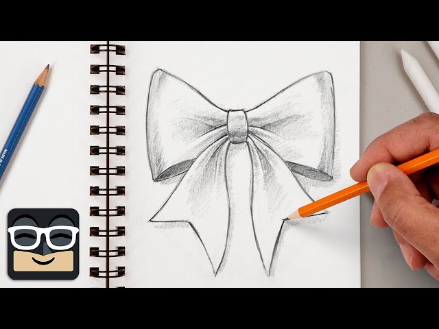 How to Draw a Realistic Holiday Bow | Step by Step Sketch Tutorial