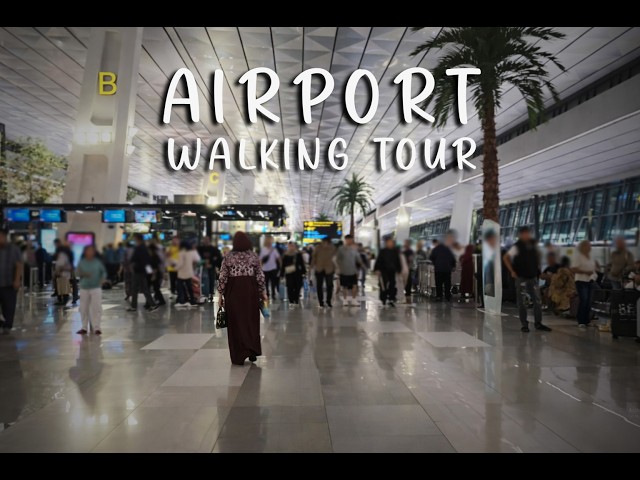 POV Walking in a Busy Airport ✈️ Terminal Ambience for Deep Focus & Study