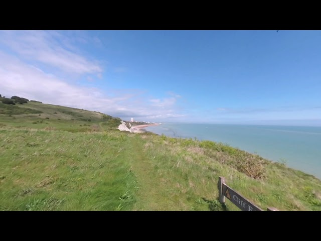 VR 180 view of Eastbourne seafront from downs.
