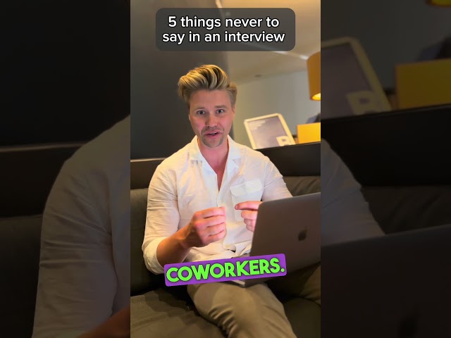 5 things you should never to say in an interview! ❌🤔 #interview #jobinterview #recruitment
