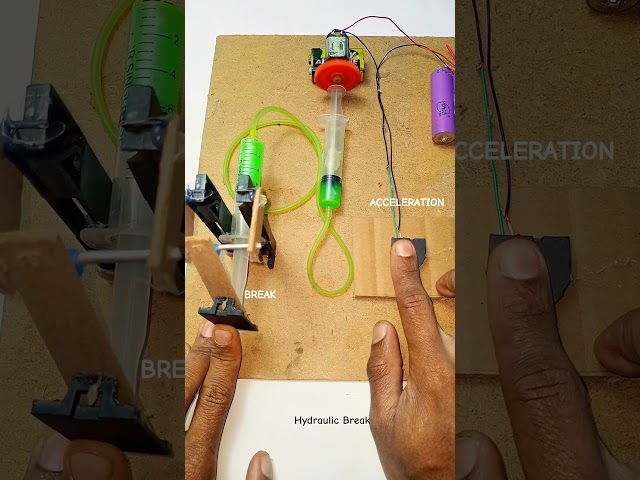 Hydraulic Break System  #dcmotor #youtubeshorts #tech