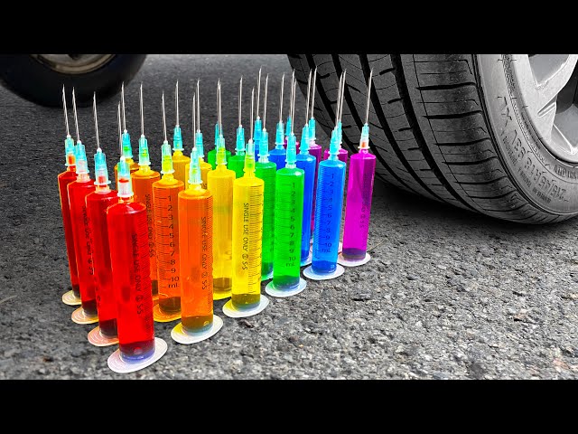 Crushing Experiments Video! 🚗 Car vs Color Toothpaste, Balloons & Soft Stuff