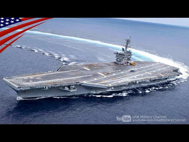 Amazing High-Speed Turns by U.S. Navy Aircraft Carrier [Drifting!?]