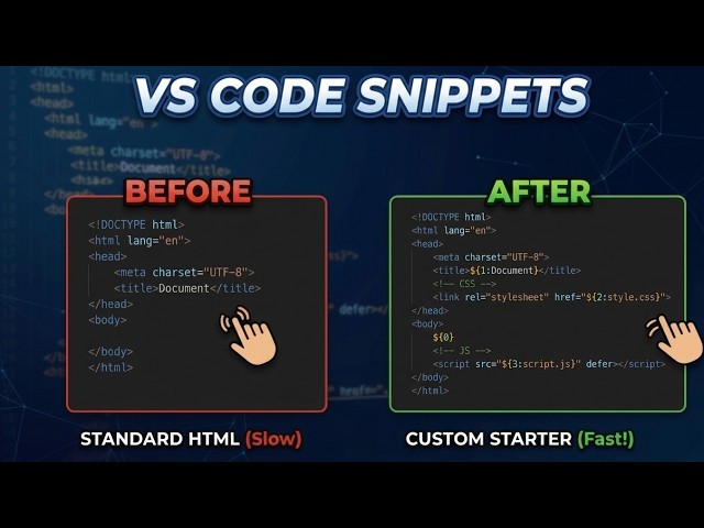 Как настроить Snippets в VS Code для HTML и CSS Starter: быстрая верстка