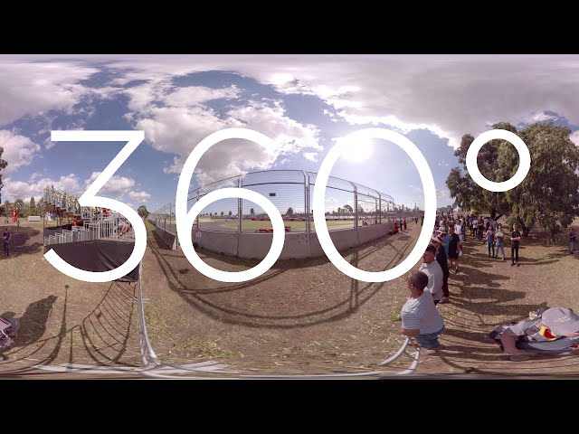 360° VIDEO - 2016 Formula 1 Australian Grand Prix Trackside Turn 9 & 10 Clark Chicane