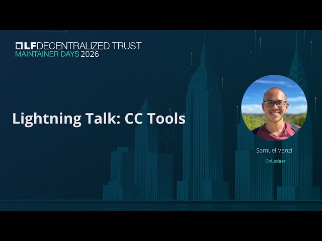 Lightning Talk: CC Tools - Maintainer Days 2026 -